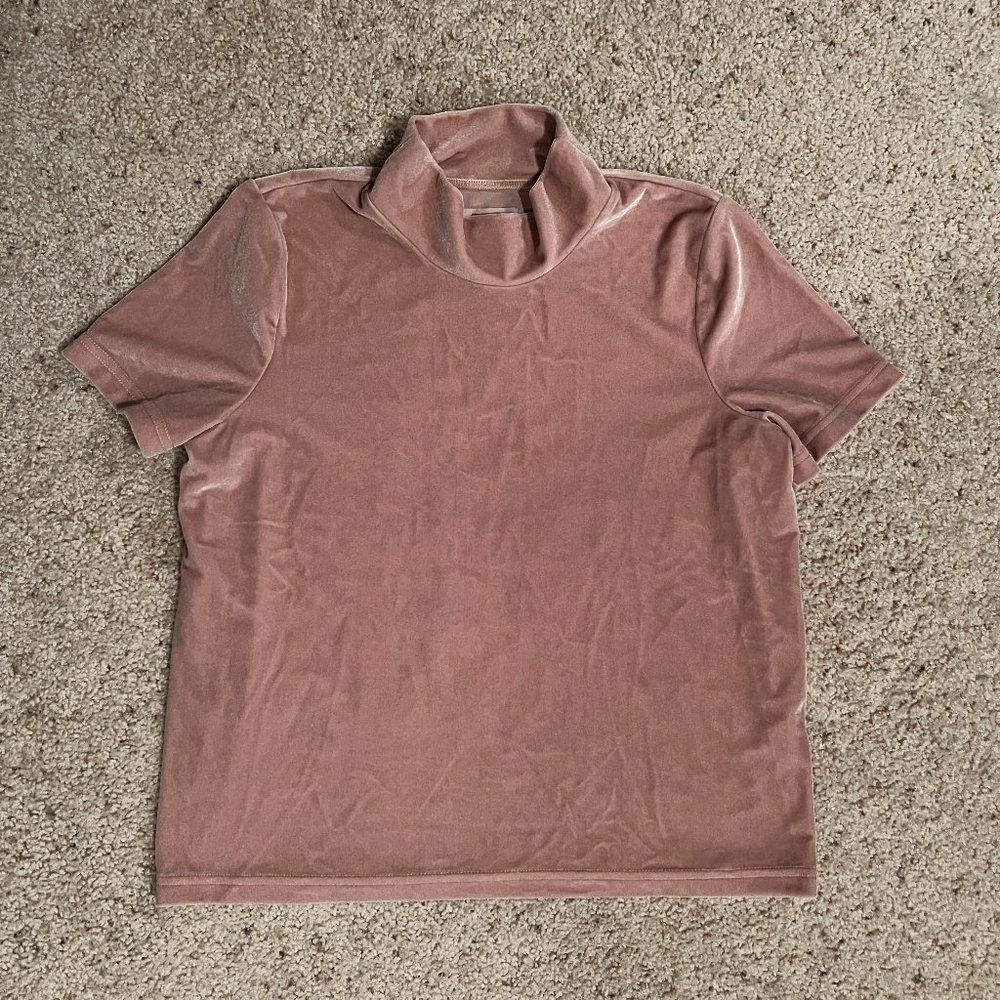 Madewell pink velvet top size S